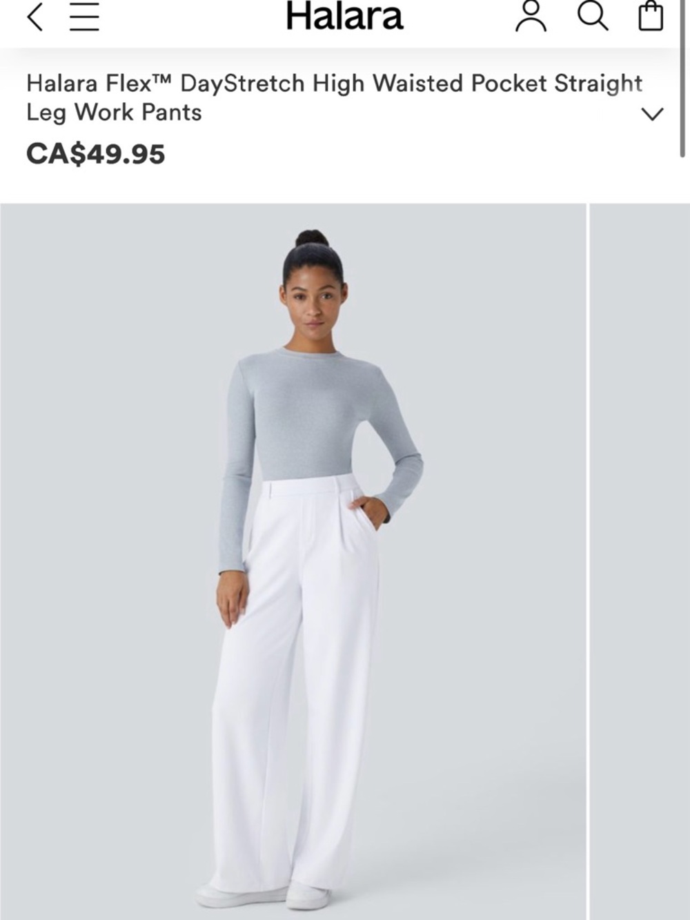 Halara Viral Sweatpant Work Pants - Soft Stretchy High-Waisted MSRP$50 NWOT Smll
